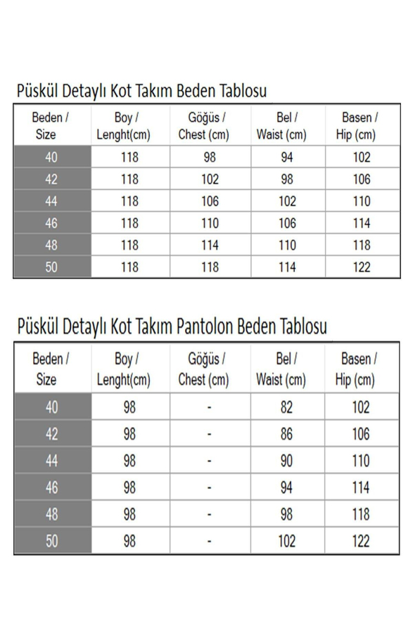 Püskül Detaylı Kot Takım Açık Mavi 19375