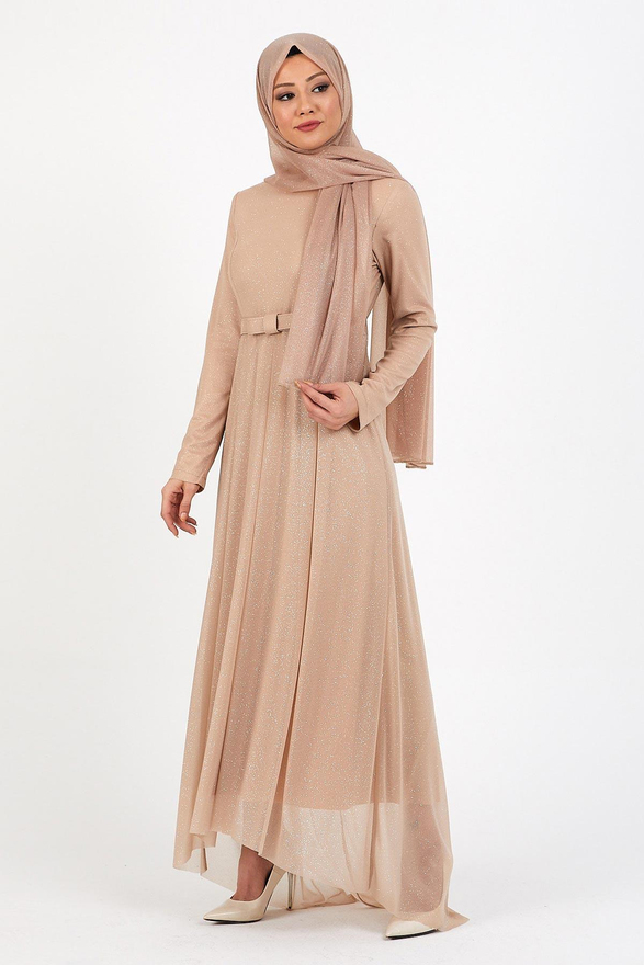 Simli Pileli Abiye Vizon 12240