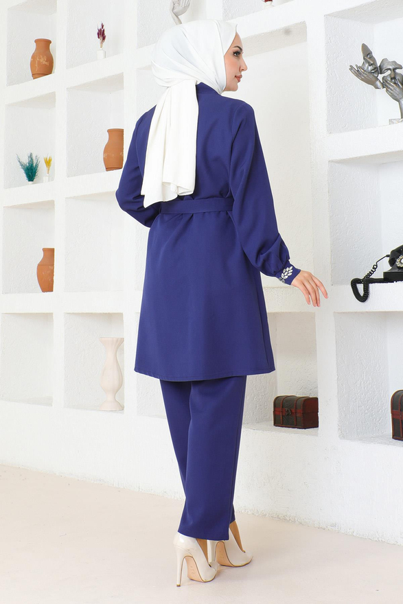 Taş Detaylı Takım İndigo MSW19203-2