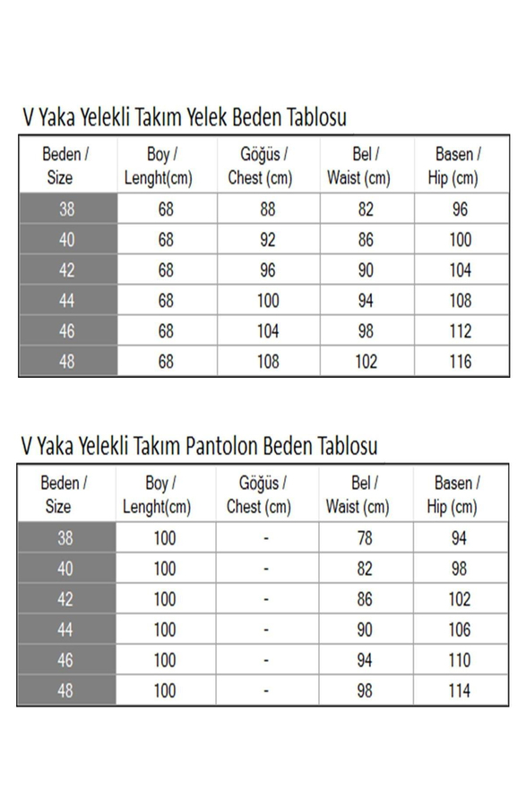 V Yaka Yelekli Takım Gri 19254
