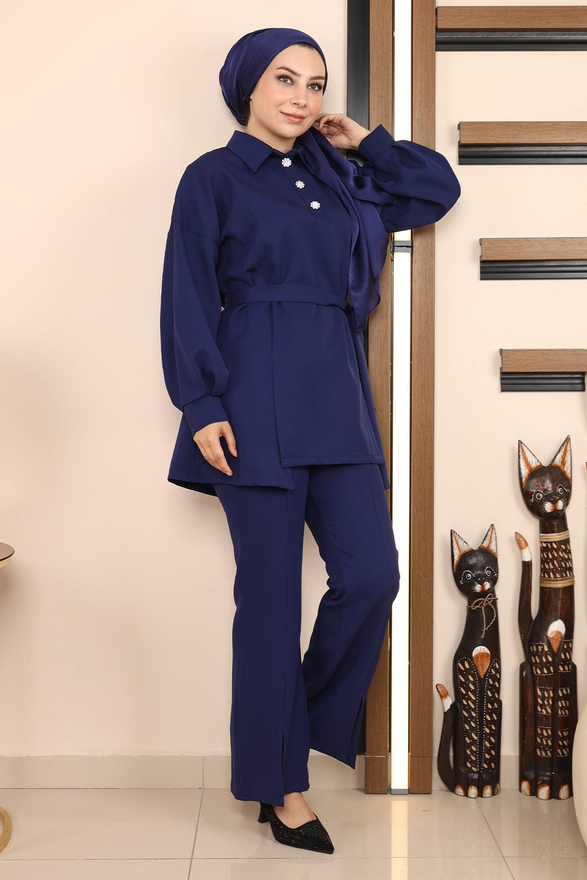 Yırtmaçlı Takım İndigo MSW19129-2