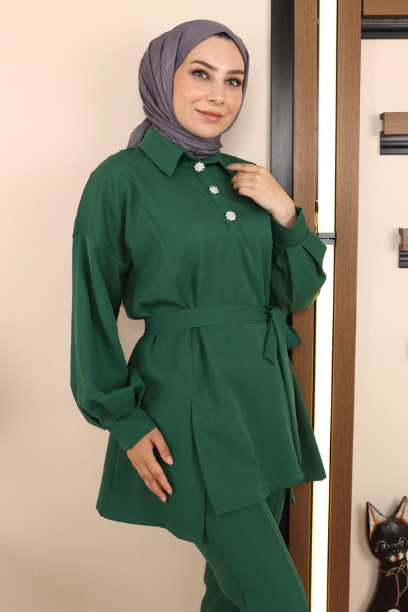 Yırtmaçlı Takım Zümrüt MSW19129-4