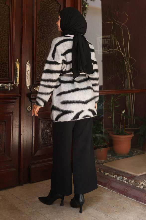 Zebra Desenli Triko Takım Gri 6154