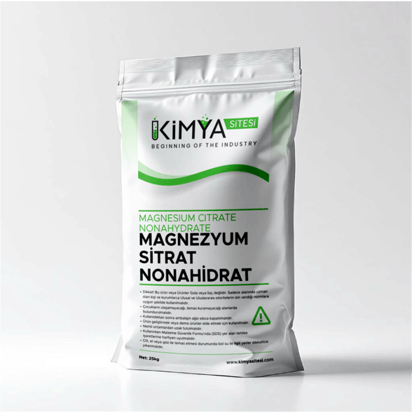 Magnezyum Sitrat Nonahidrat (25kg)