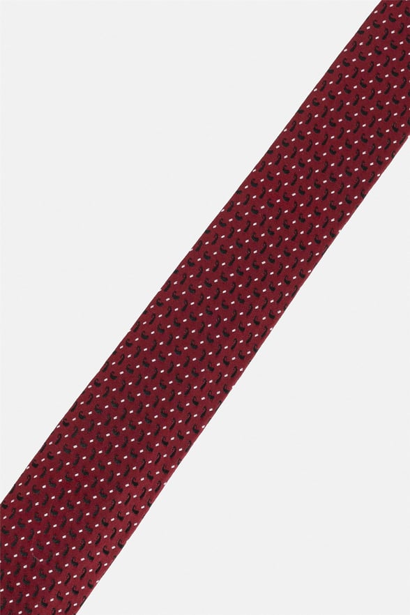 Açık Bordo Baskılı Kravat