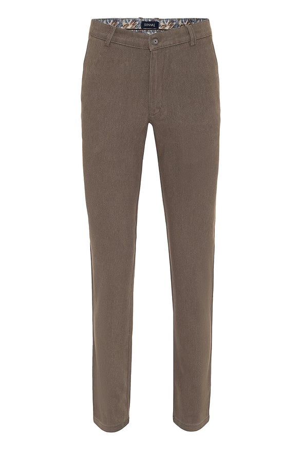 Açık Kahve Regular Armürlü   Pantolon