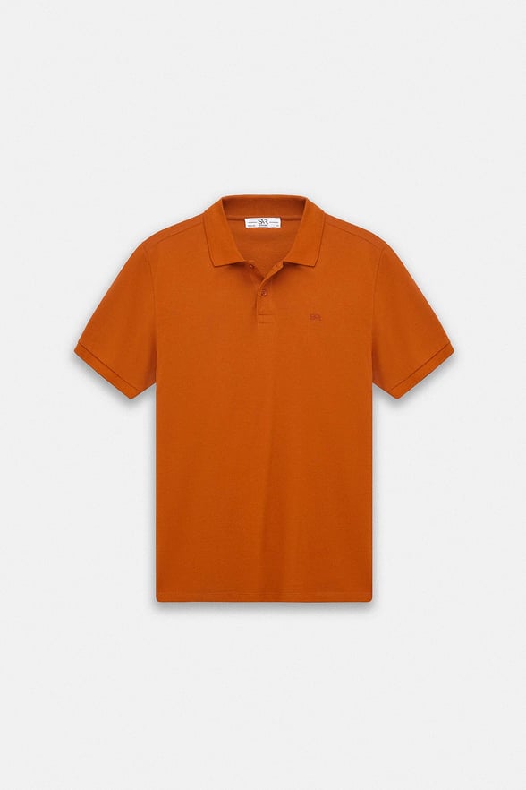 Açık Kahve Regular Düz Baskısız Pike Düğmeli Polo Yaka Tişört