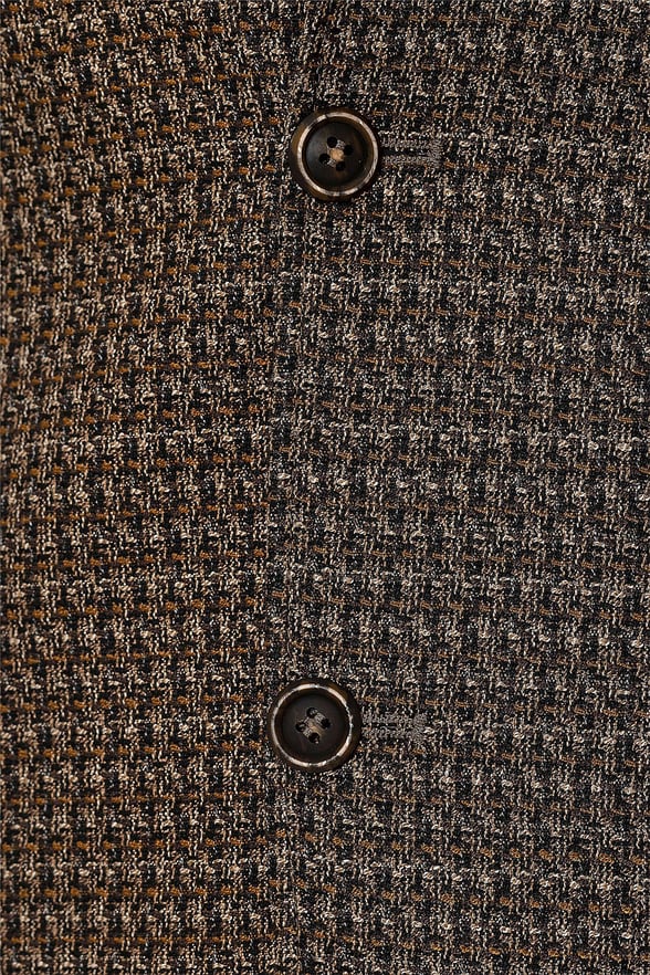 Açık Kahve Slim Armürlü Sivri Yaka 6 Drop                                                       Ceket