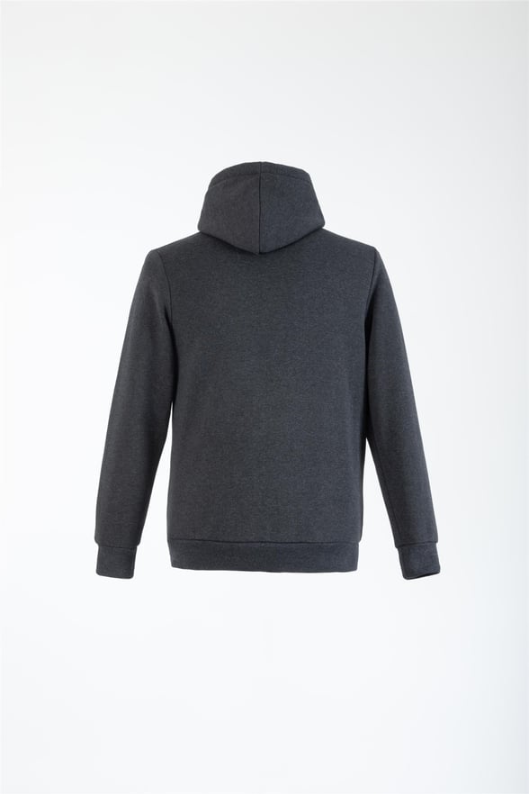Antrasit Regular Düz Kapişonlu Yaka Sweatshirt