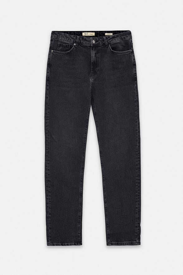 Antrasit Regular Normal Bel Denim Pantolon