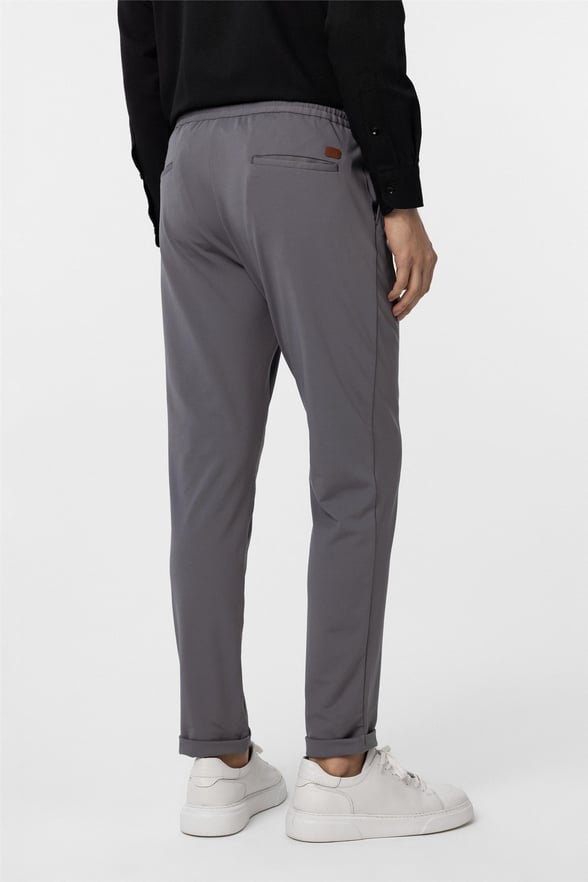 Antrasit Slim Düz Jogger Pantolon