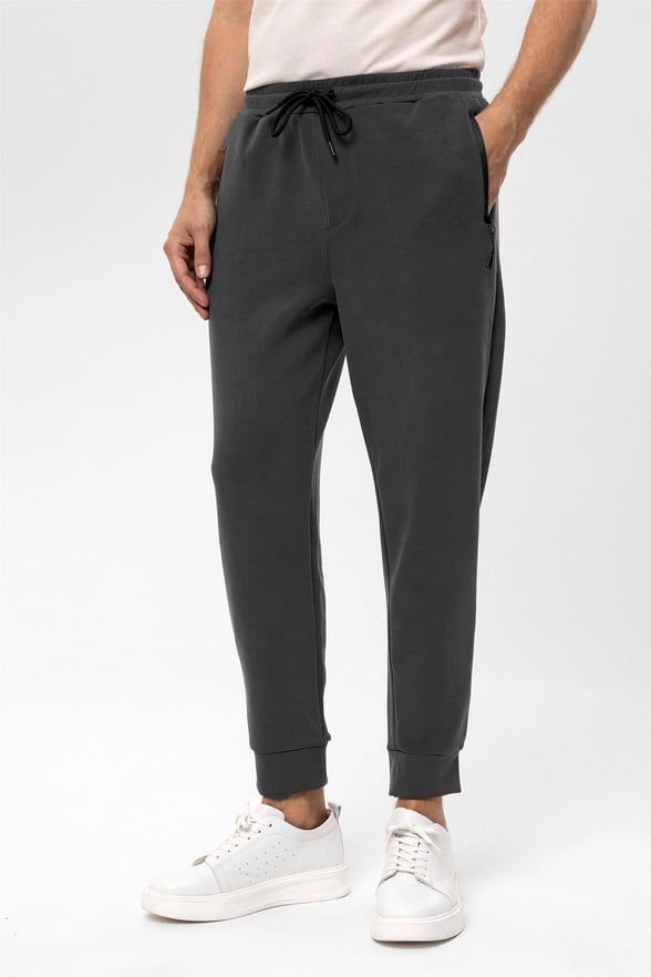 Antrasit Slim Düz   Jogger Pantolon