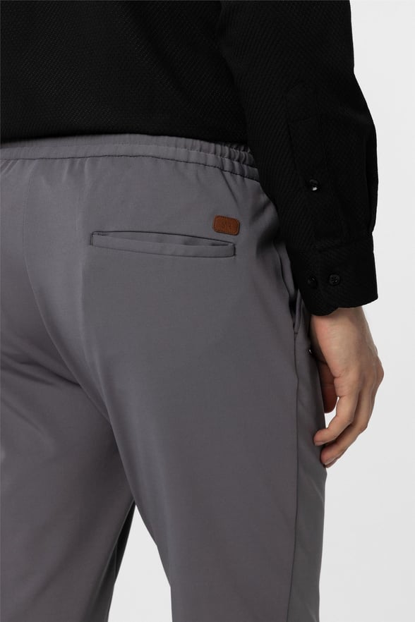 Antrasit Slim Düz Jogger Pantolon