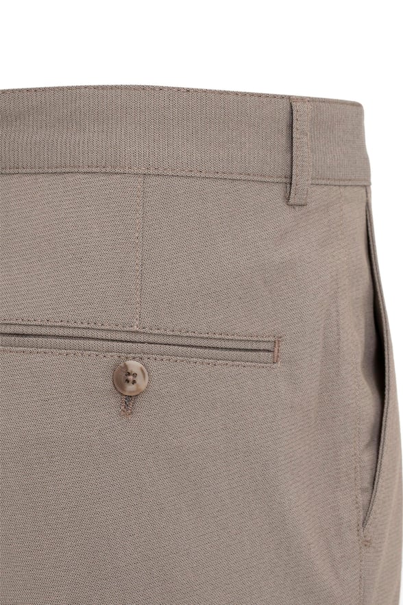 Bej Regular Armürlü Pantolon