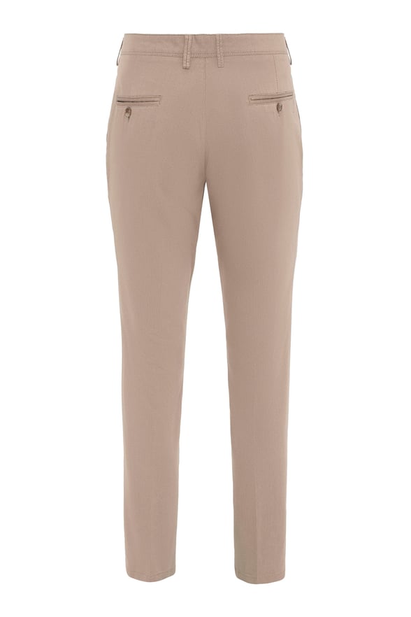 Bej Regular Armürlü Pantolon