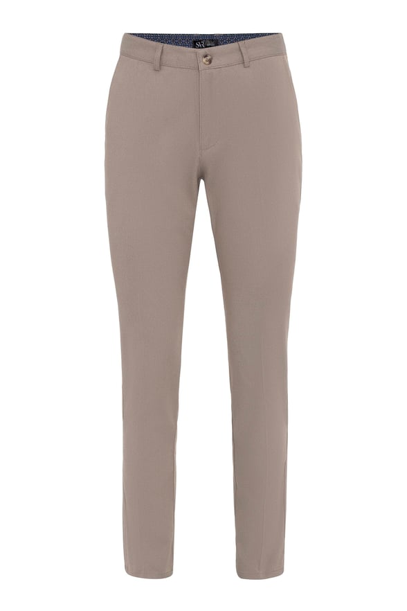 Bej Regular Armürlü Pantolon