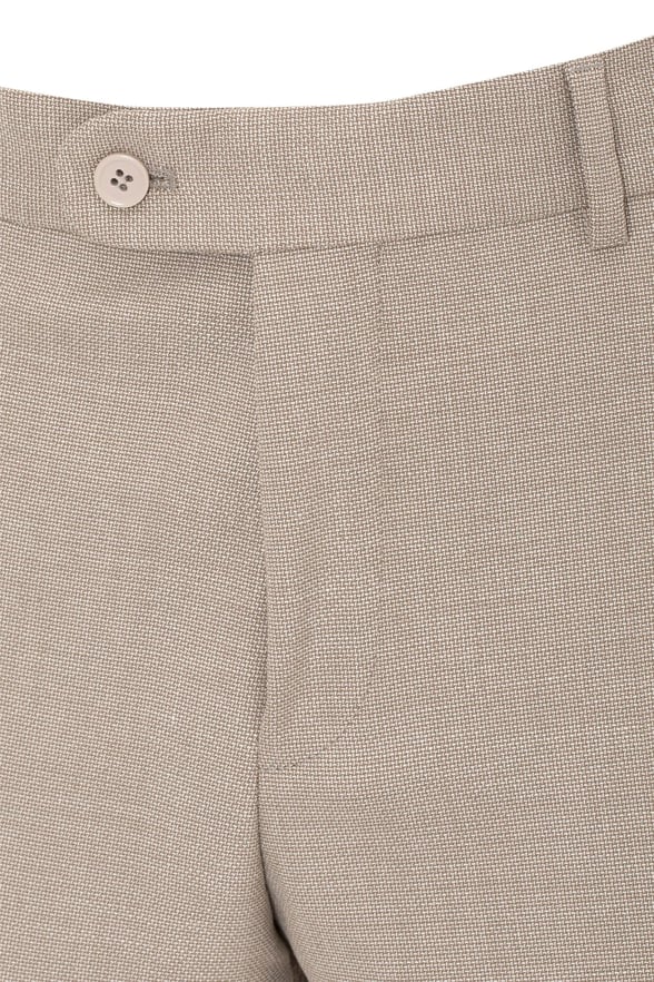 Bej Regular Desenli Pantolon
