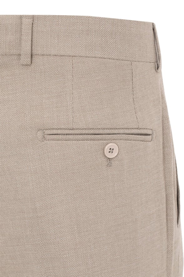 Bej Regular Desenli Pantolon
