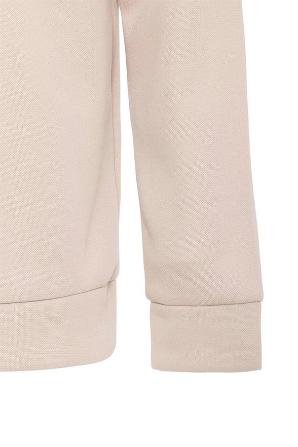 Bej Regular Düz O Yaka Sweatshirt