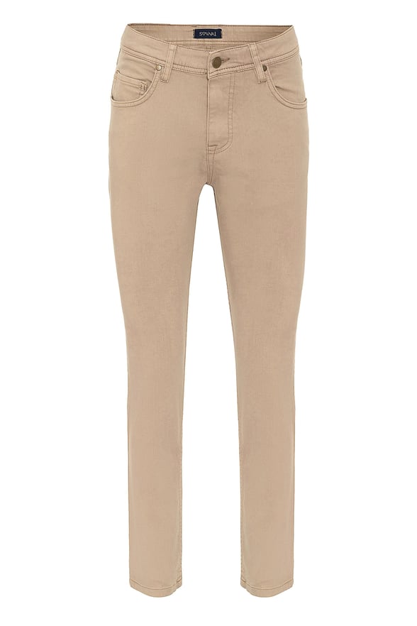 Bej Regular Düz   Pantolon