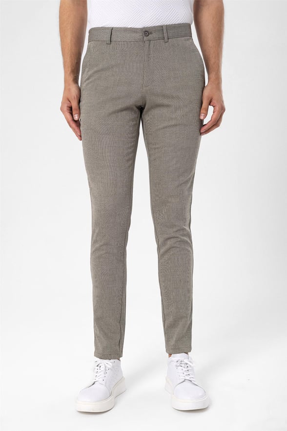 Bej Slim Armürlü   Pantolon