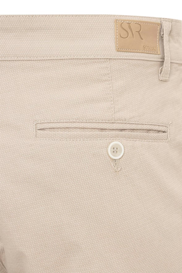 Bej Slim Armürlü   Pantolon