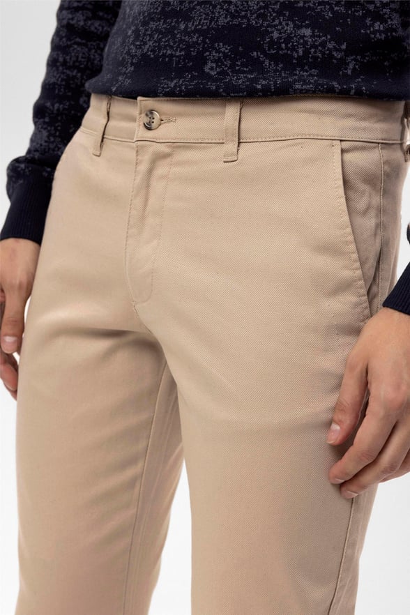 Bej Slim Armürlü   Pantolon
