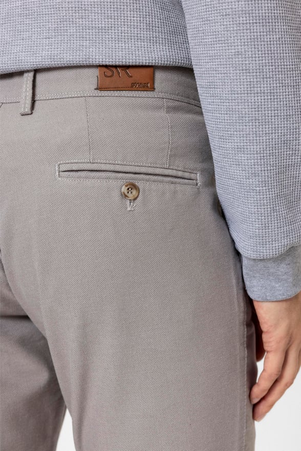 Bej Slim Armürlü Pantolon