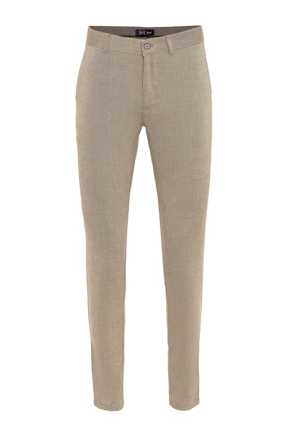 Bej Slim Armürlü   Pantolon