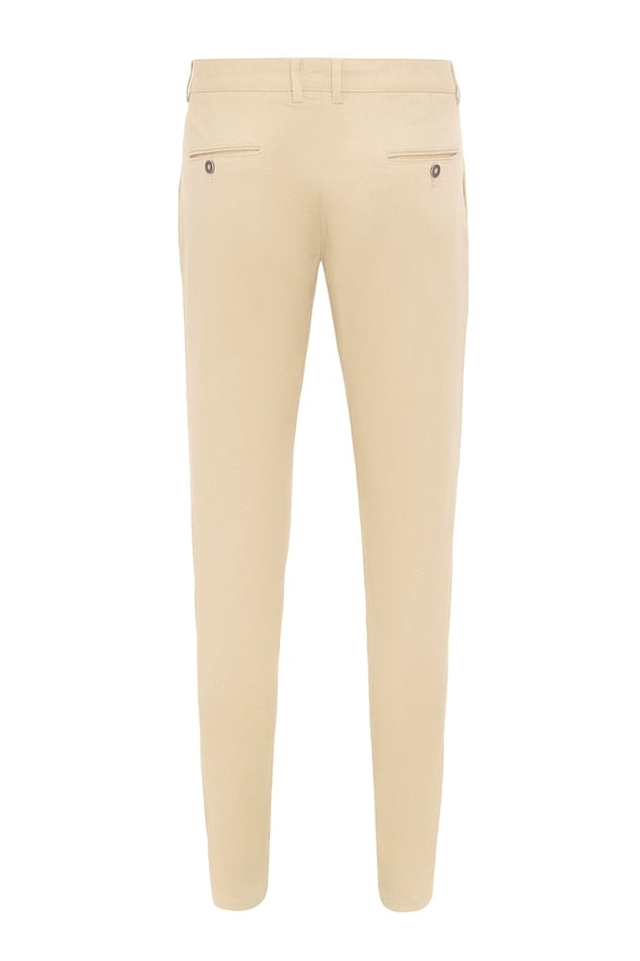 Bej Slim Armürlü   Pantolon