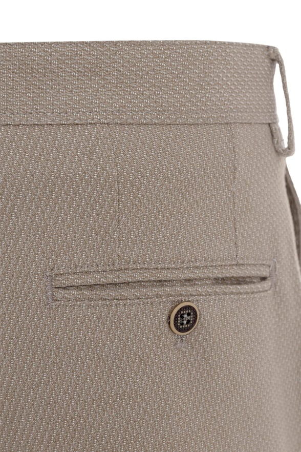 Bej Slim Armürlü   Pantolon