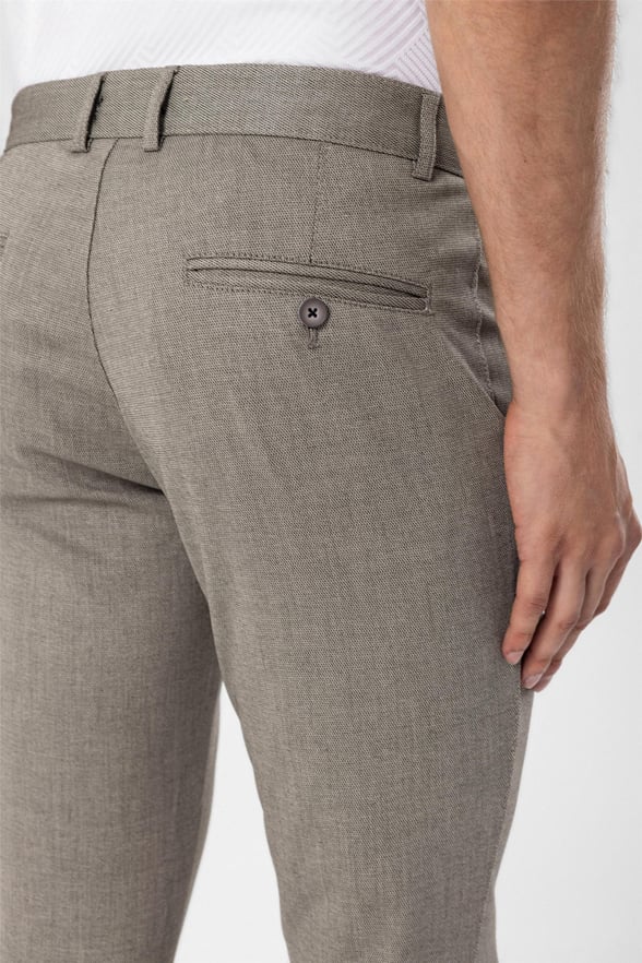 Bej Slim Armürlü   Pantolon