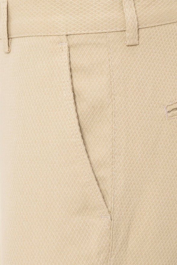 Bej Slim Armürlü   Pantolon