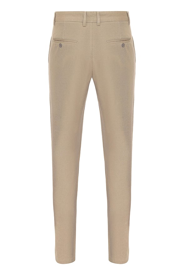 Bej Slim Armürlü   Pantolon