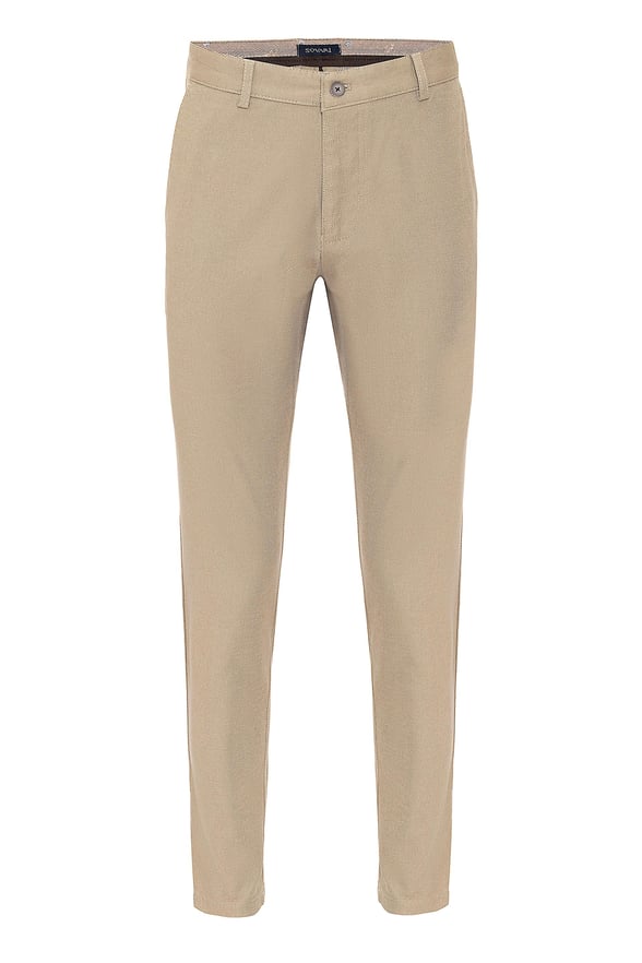 Bej Slim Armürlü   Pantolon