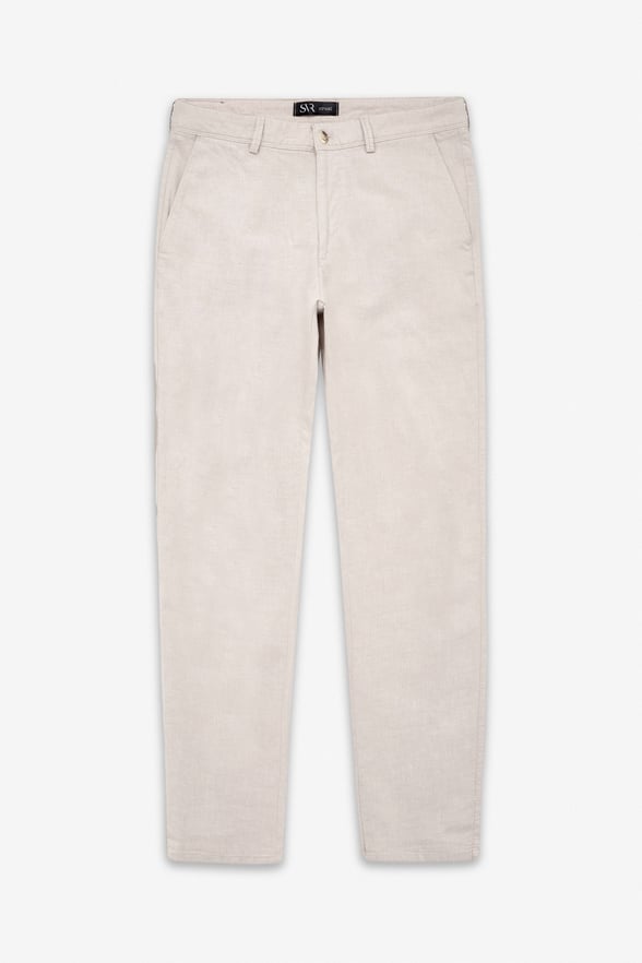 Bej Slim Casual Pantolon