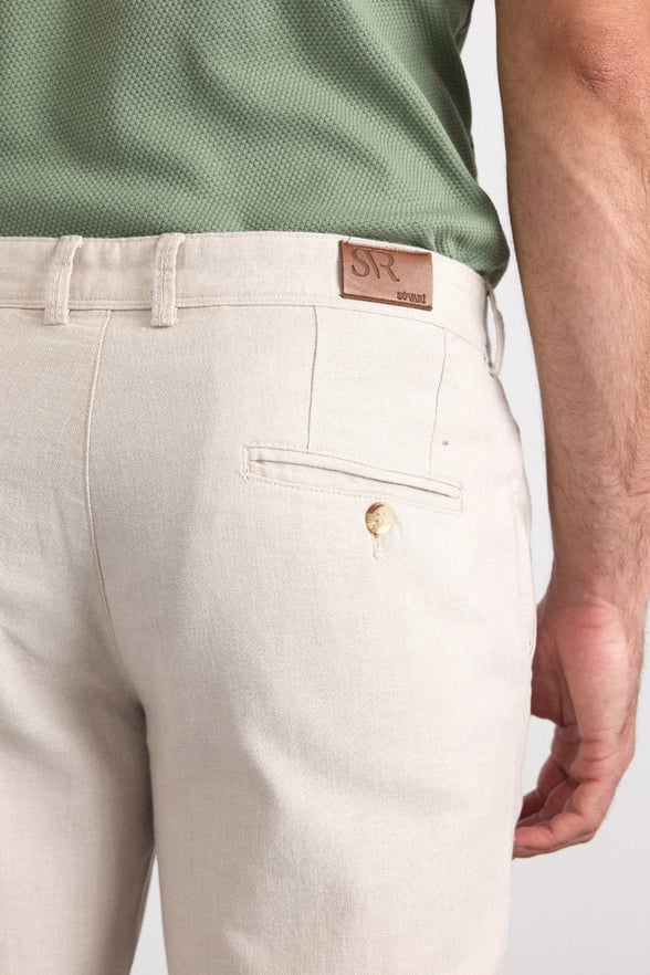 Bej Slim Casual Pantolon
