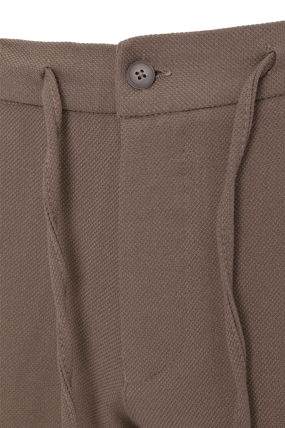 Bej Slim Düz Jogger Pantolon