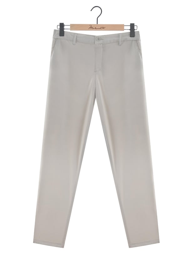 Bej Slim Düz Pantolon