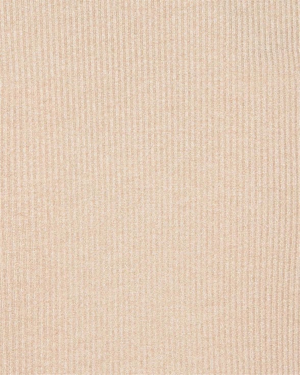 Bej Slim Fitilli O Yaka  Sweatshirt