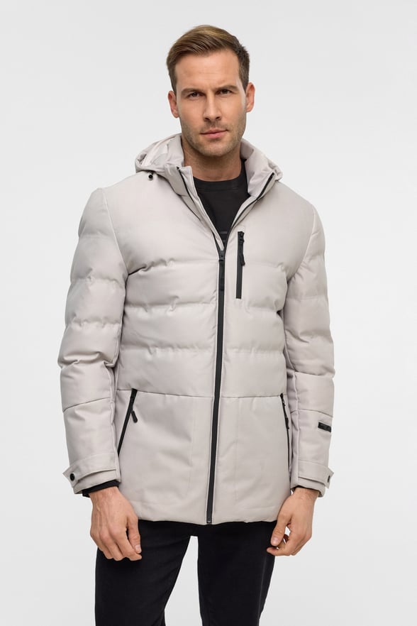 Bej Slim Kapitone Mont