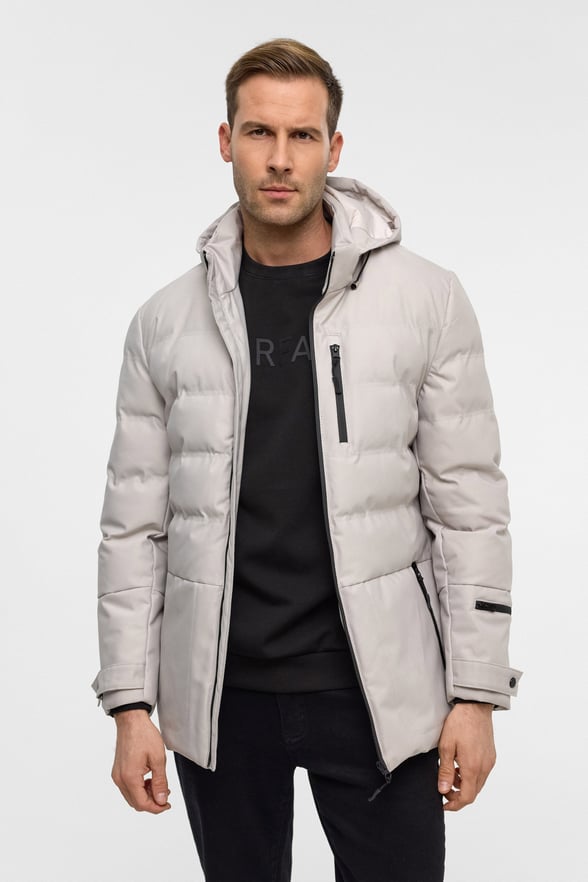 Bej Slim Kapitone Mont