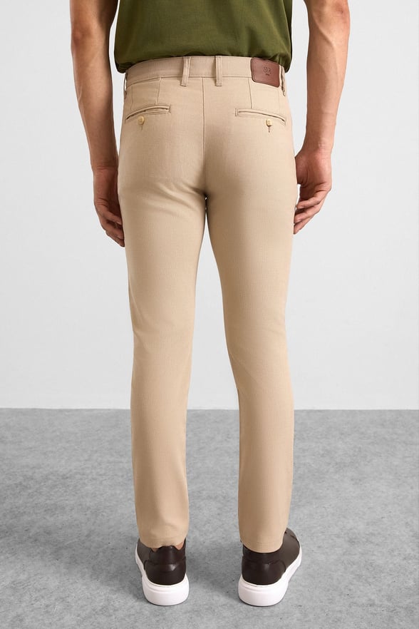 Bej Slim Klasik Pantolon