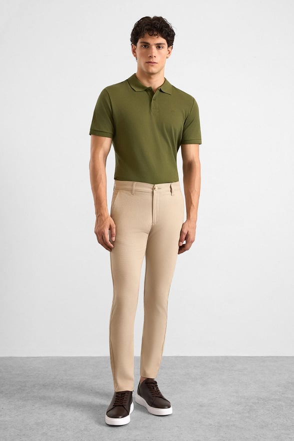 Bej Slim Klasik Pantolon