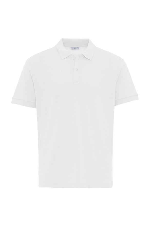 Beyaz Regular Armürlü Polo Yaka Tişört