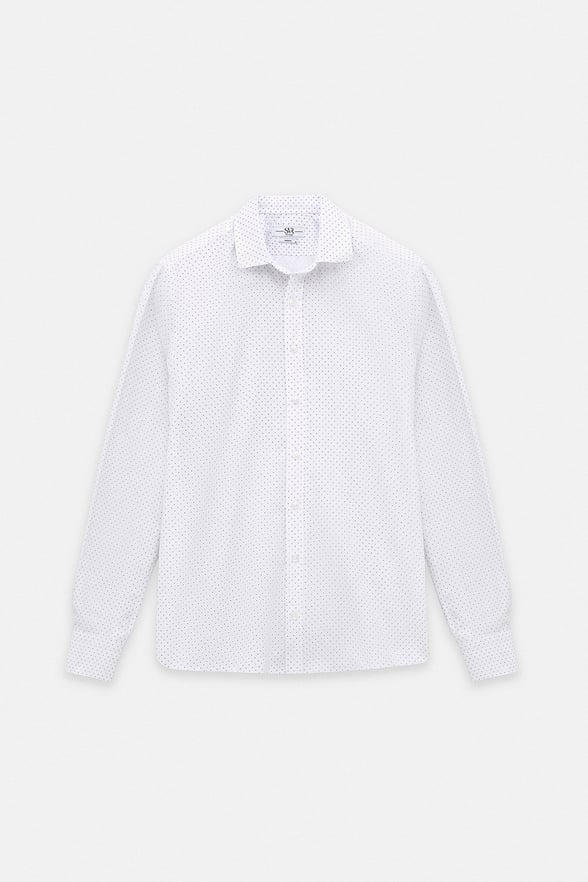 Beyaz Regular Klasik Yaka Minimal Oxford Cepsiz Düğmeli Uzun Kollu Casual Gömlek