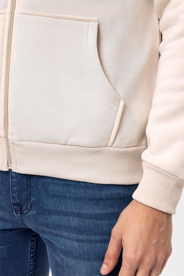 Ekru Regular Düz Kapişonlu Yaka  Sweatshirt
