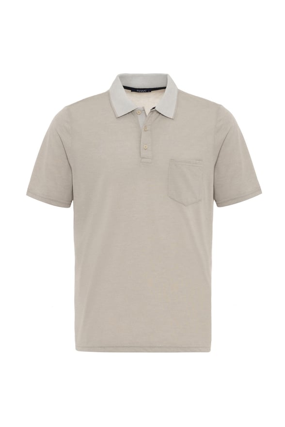 Ekru Regular Düz Polo Yaka Tişört