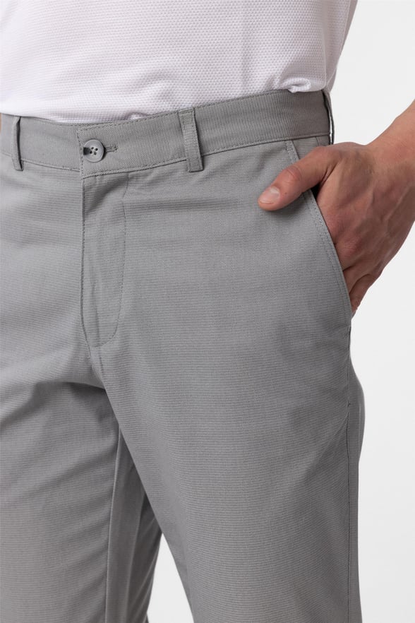Gri Regular Armürlü Pantolon