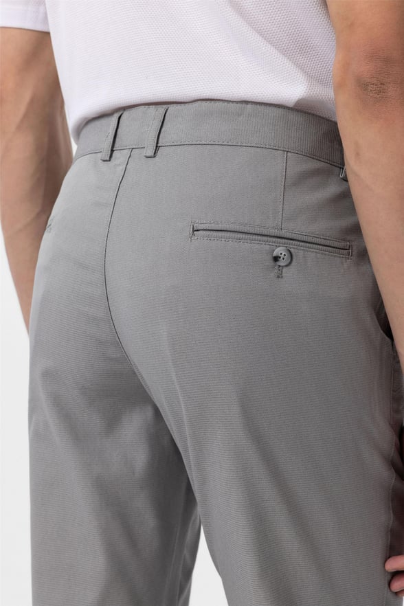 Gri Regular Armürlü Pantolon